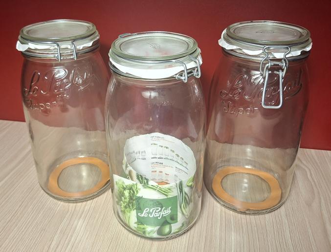 3 bocaux "LE PARFAIT" 3 Litres chacun. Neufs