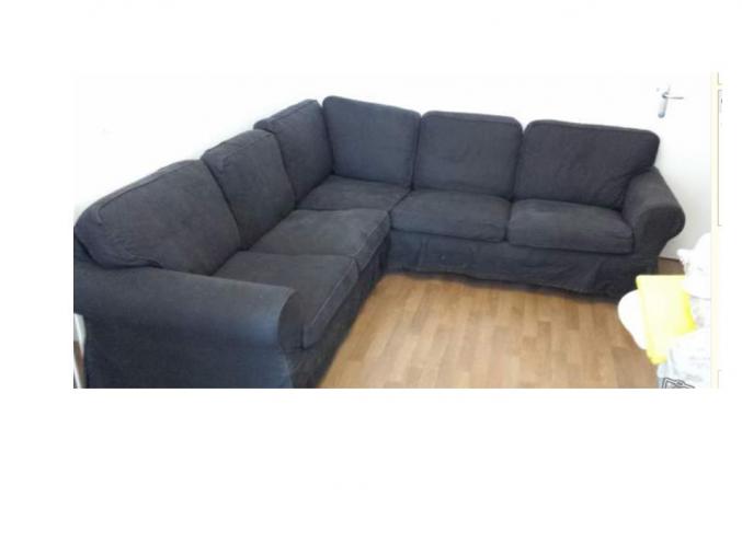 Canapé EKTORP 5 places noir