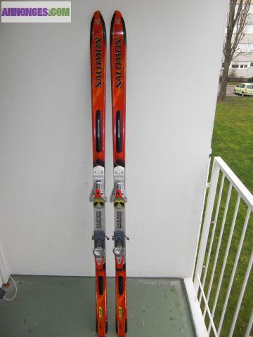 Paire de skis alpins adulte SALOMON 190cm bon état