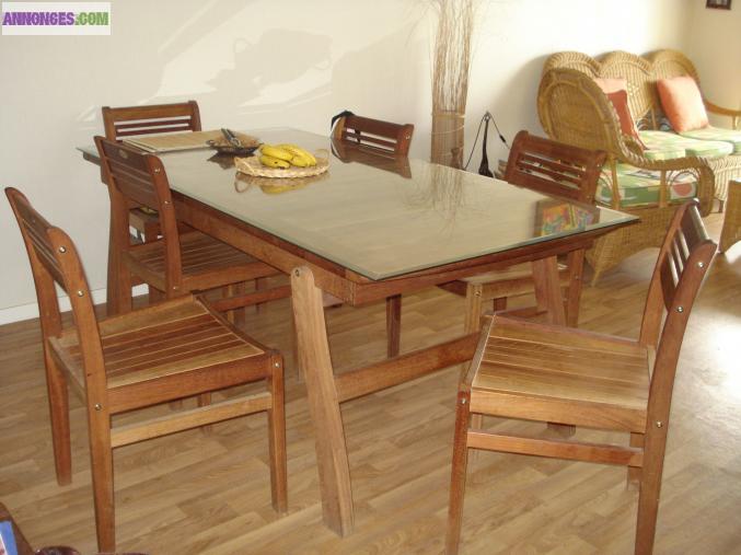 Salle à manger en tek massif