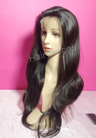 Front lace perruque trasparent lace wig with human hair