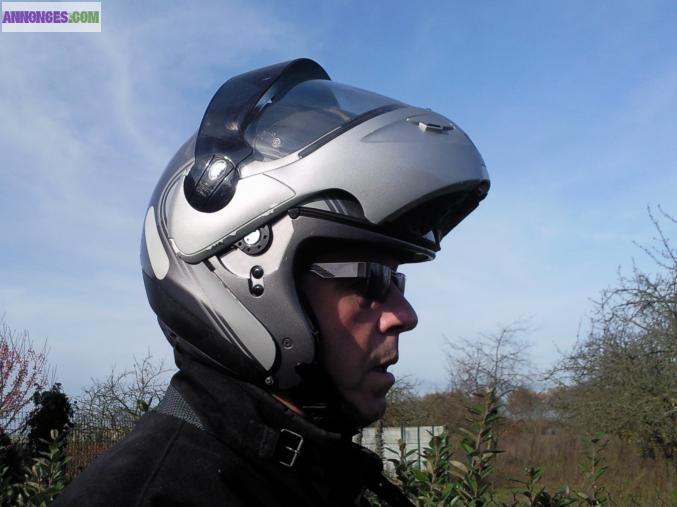 Veste et casque moto homme