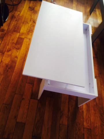 Table Basse Plateau Relevable Blanche