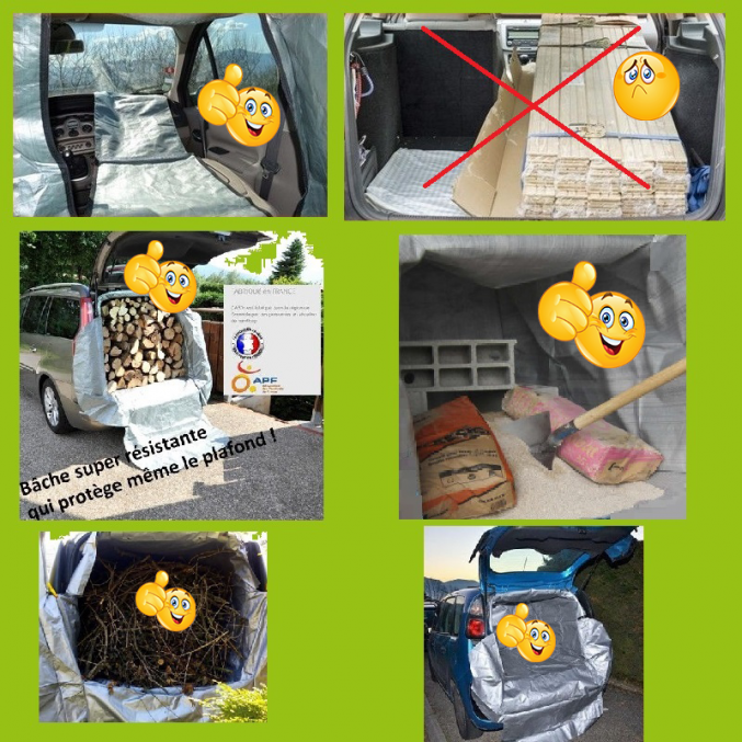 Bâche de protection coffre et habitacle véhicules - Voiture Fabrication Française