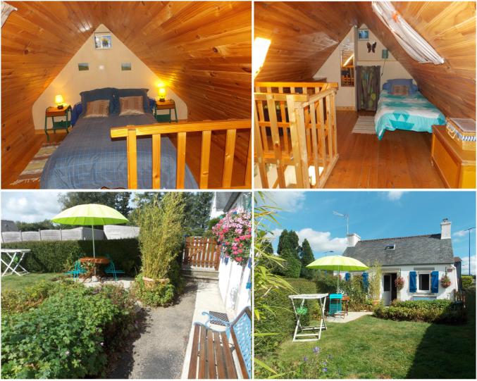 Chaleureux petit gite 2 personnes, Monts d'Arrée, jardinet clos