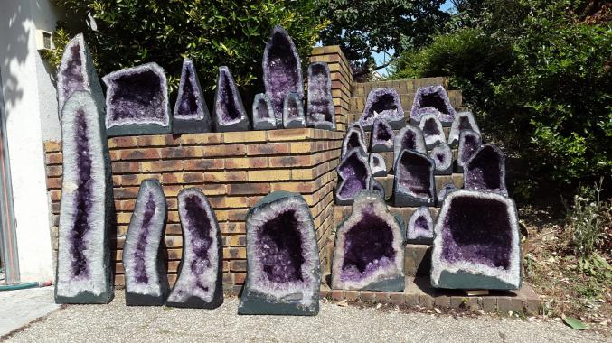 Mineraux Important Lot Geode Améthyste