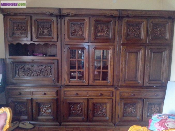 Tres beau living en chêne urgent !