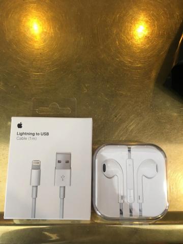 Chargeur Apple + Écouteurs Authentique