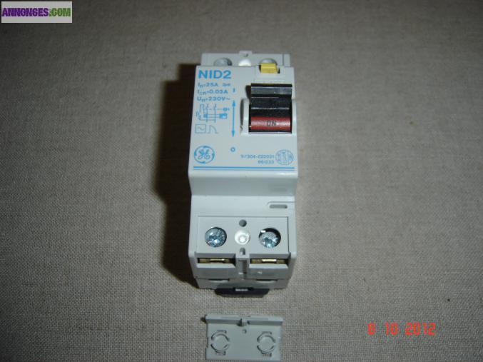 Interrupteur Différentiel 1P+N 25A 30mA GE