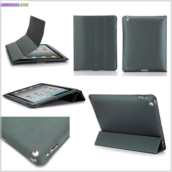 ÉTUI DE PROTECTION NOIRE POUR IPAD 2 EN CUIR