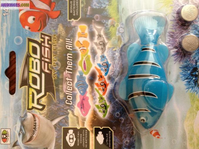 Robo fish neuf -BLEU 4 couleurs - 4 piles incluses