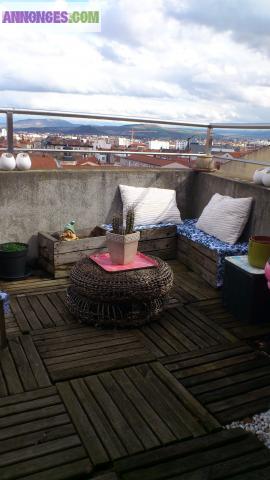 F2 plateau central avec terrasse