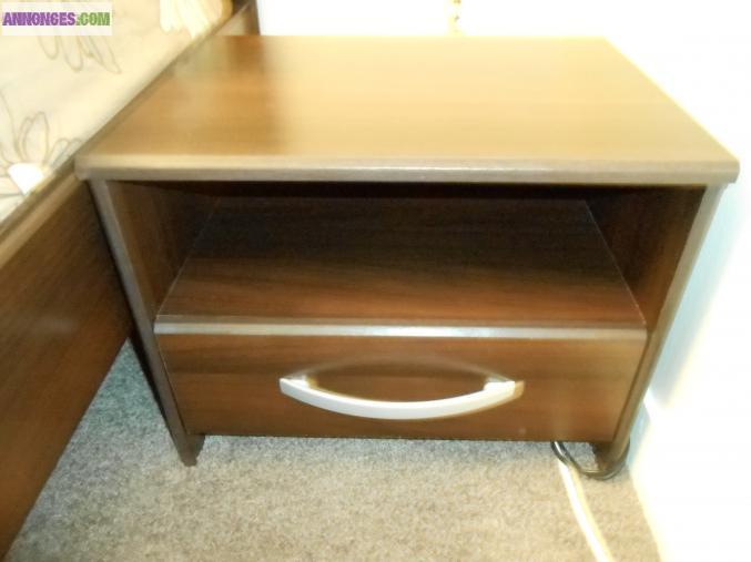 Chevet 1 tiroir EVO Noyer