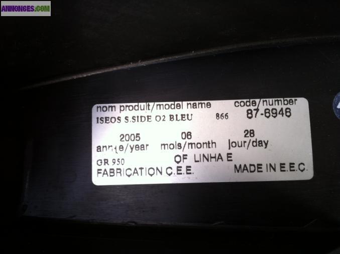 Siège Auto Bébé Confort Iséos Oxygen