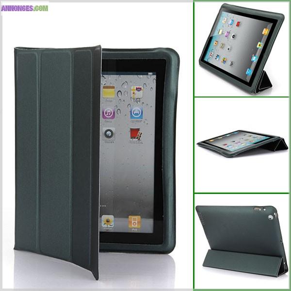 ÉTUI DE PROTECTION NOIRE POUR IPAD 2 EN CUIR