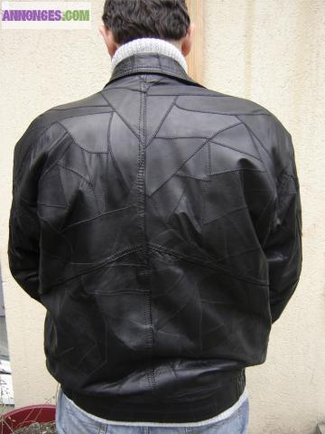 Veste cuir homme