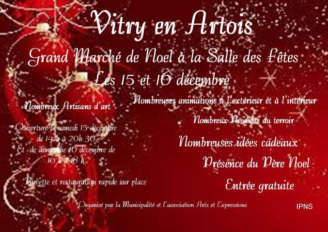 Grand marché de Noel à Vitry en Artois