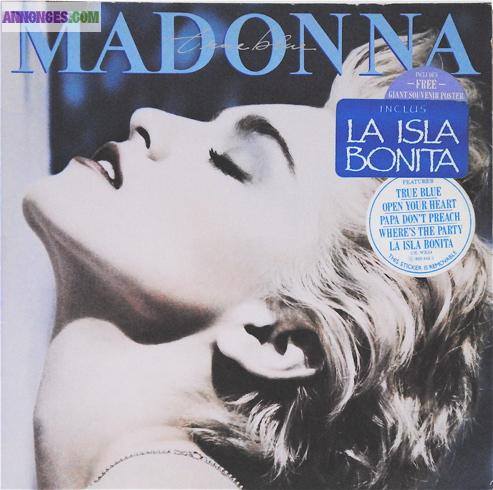 DISQUE VINYLE 33T MADONA "TRUE BLUE"