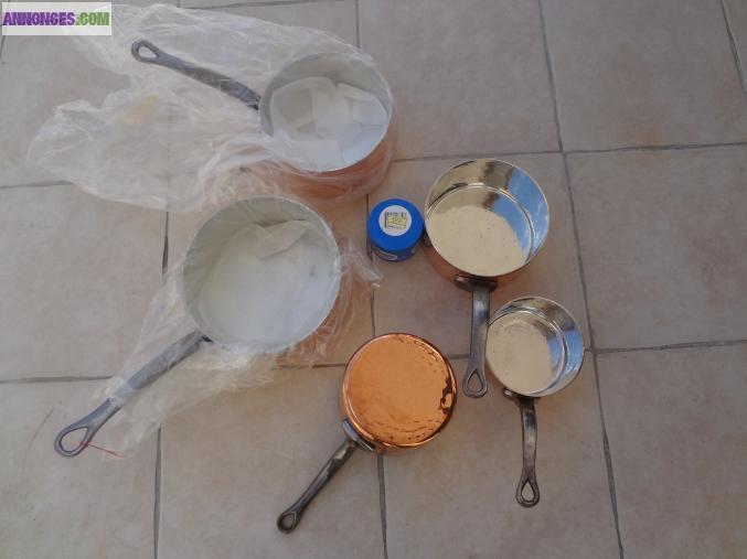 CASSEROLES CUIVRE NEUVES