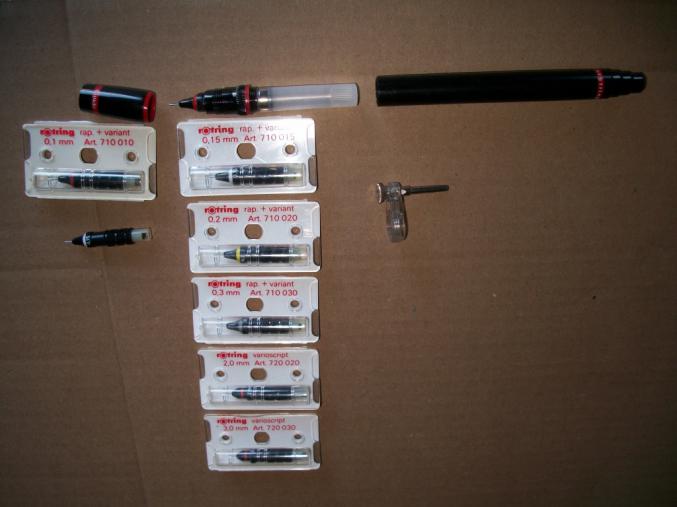 Rotring pointes pour dessin industriel