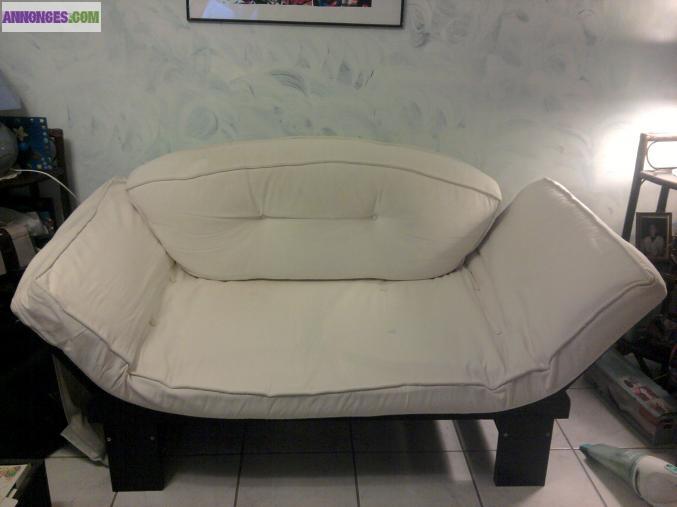 Canapé/banquette écru multipositions