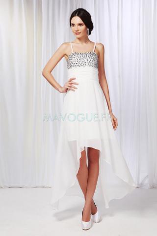 Robe De Cocktail/rentrée Mousseline Polyester-mavogue.fr