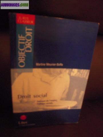 "Droit social" 3è édition de Martine Meunier-Boffa