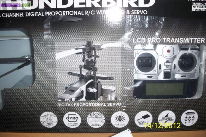 HELICOPTERE RADIO TELECOMMANDE 65 CMS NEUF