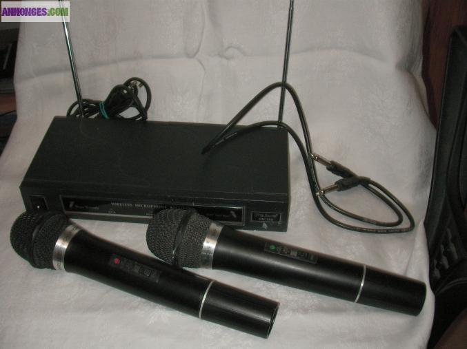 Base et deux micos sans fil