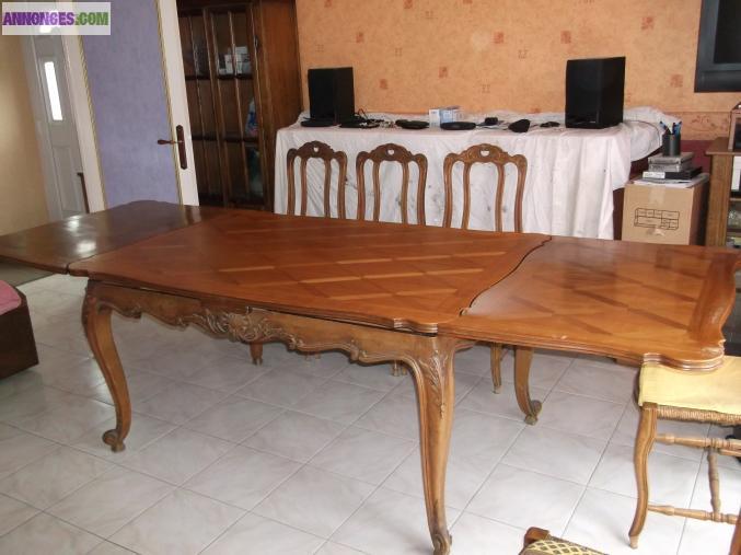 Salle a manger merisier massif STYLE LOUIS XV