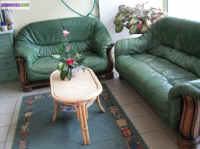 Canapés cuir buffle