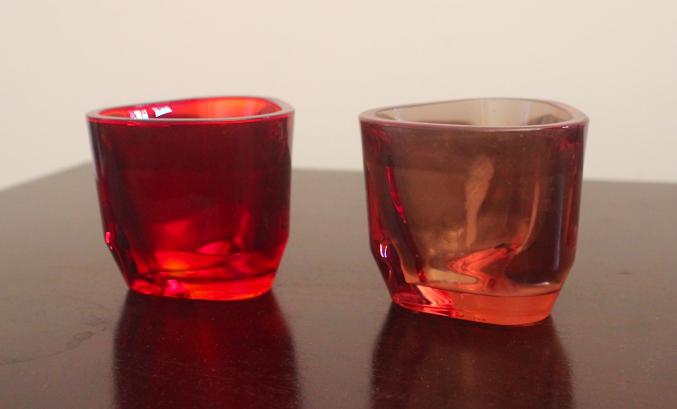 Photophores Iittala rouge et mauve