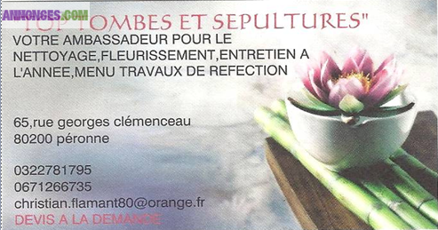 Service nettoyage de vos tombes