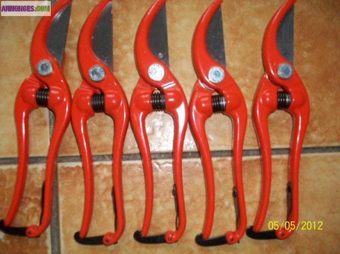 Lot de 5sécateurs bahco