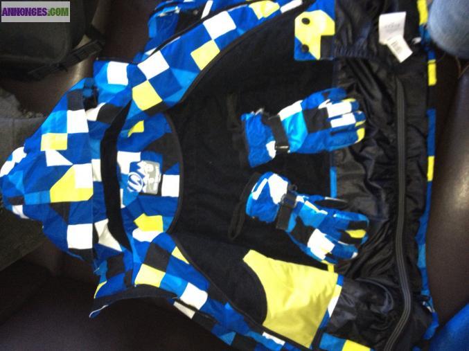 Blouson et gant de ski enfants