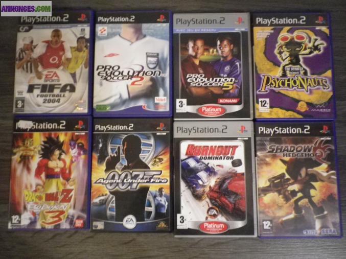 Lot de 8 jeux ps2