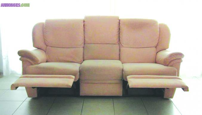 CANAPE 3 PLACES EN ALCANTARA BEIGE