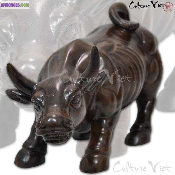 Sculpture Buffle en bois exotique BUF2011