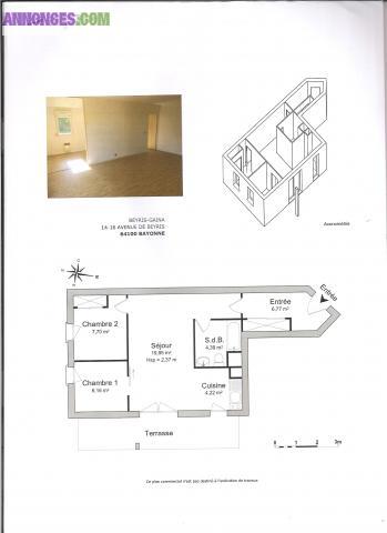 Disponible immédiatement T2 bis