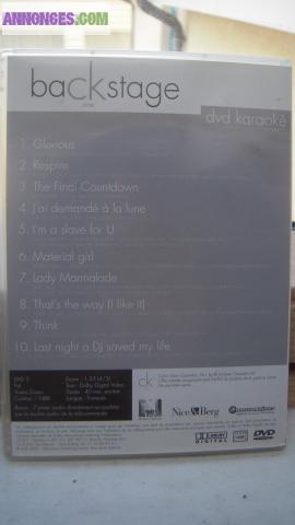 DVD karaoké backstage 10 chansons