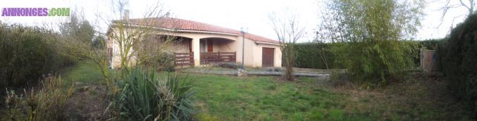 Villa 124m² hab 4 chbres sur 2500m² de terrain sans vis a vis