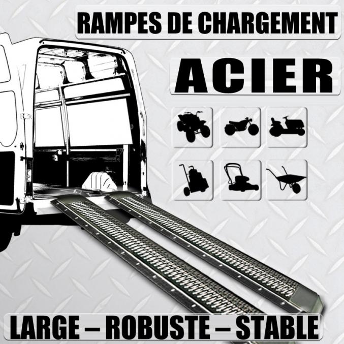  RAMPES DE CHARGEMENT EN ACIER LONGUEUR 183 CM (NEUF)