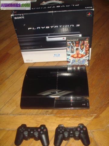 Console ps3 60gb jap + 2 manettes + hokuto no ken ps2