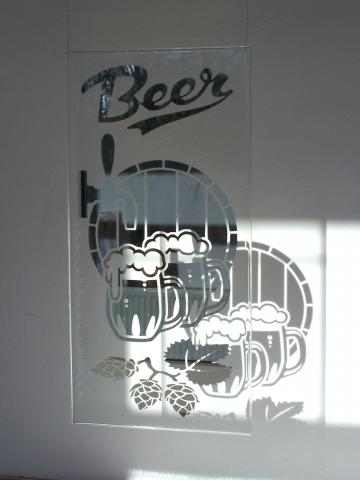 Exclusif Mirror Beer sur toile de verre