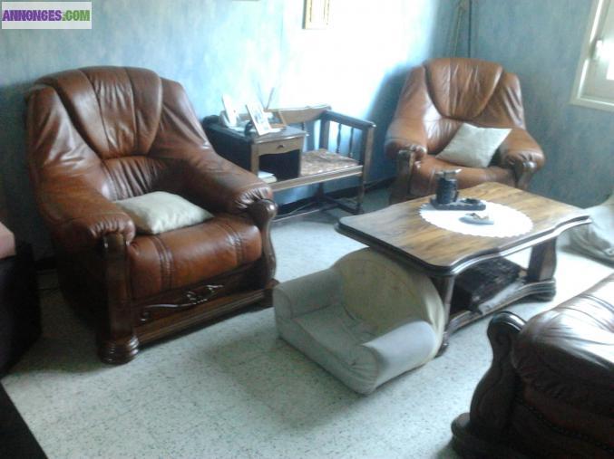 Salon complet en cuir