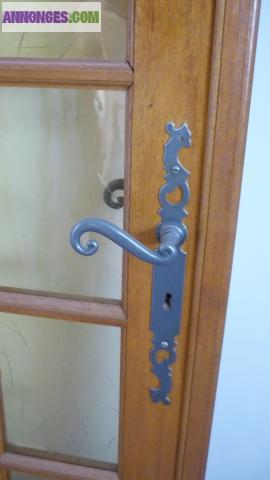 Porte intérieur 2/3-1/3-bois exotique