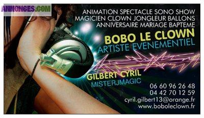 Animation spectacle enfant anniversaire magicien clown Marseille