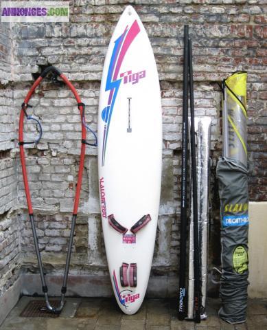Planche Tiga Slalom 260 + Voile + Mât etc
