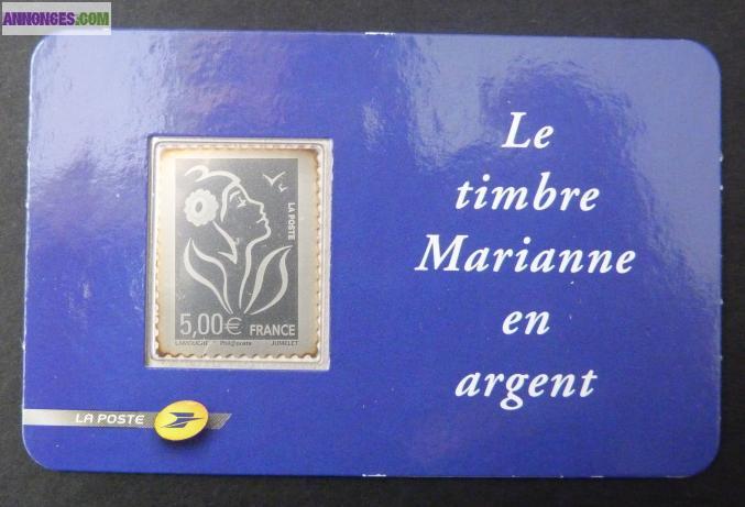 Timbres argent 2006,2008,2011,2012,2010