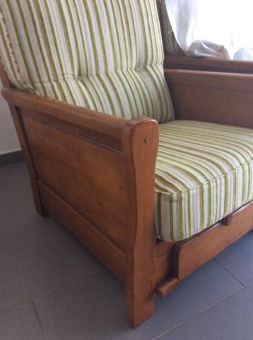 2 fauteuils en bois massif